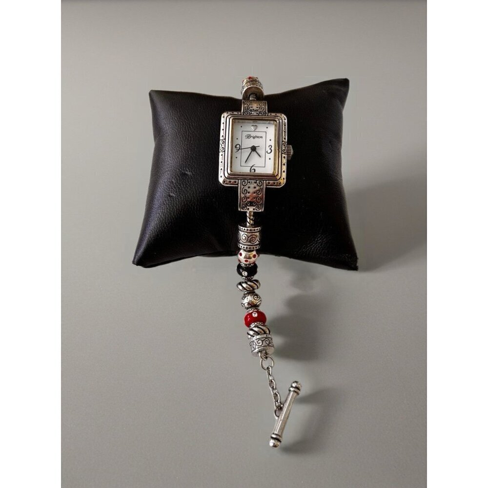 Brighton Short Hills Japan Movement Silver Watch 14 Colorful Beads New Battery